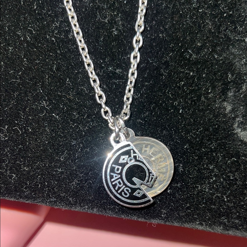 Hermès Silver Pendant Necklace